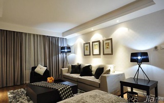 简约风格三居室简洁富裕型客厅沙发背景墙沙发效果图