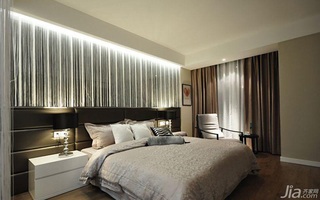 简约风格三居室简洁富裕型卧室卧室背景墙床效果图