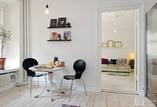 北欧风格公寓简洁经济型60平米餐厅餐桌图片