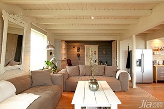 简约风格别墅原木色富裕型客厅沙发效果图