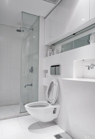 简约风格一居室简洁白色3万-5万卫生间装潢