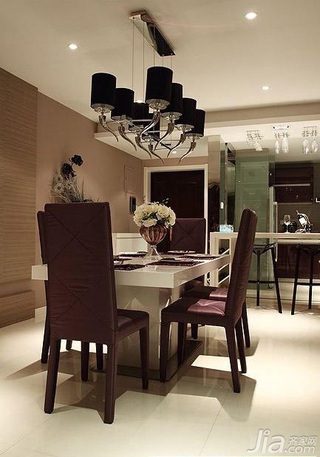 简约风格三居室简洁富裕型餐厅灯具效果图
