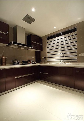 简约风格三居室简洁富裕型厨房橱柜安装图