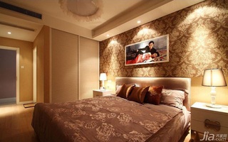 简约风格三居室简洁富裕型卧室卧室背景墙床头柜图片