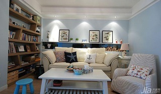 地中海风格三居室乐活富裕型客厅沙发背景墙沙发图片