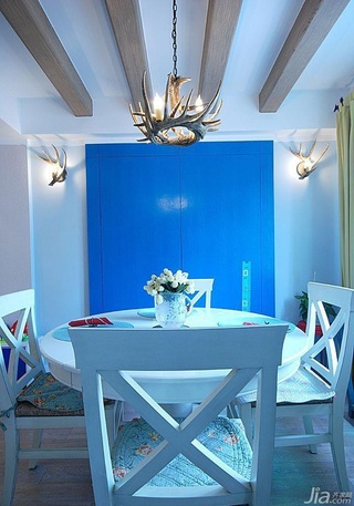 地中海风格三居室乐活富裕型餐厅灯具图片