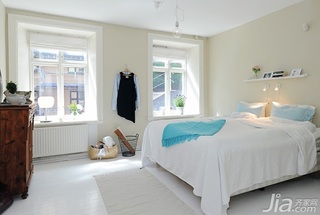 北欧风格复式经济型140平米以上卧室床图片