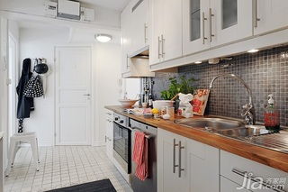 北欧风格复式白色经济型140平米以上厨房橱柜定做