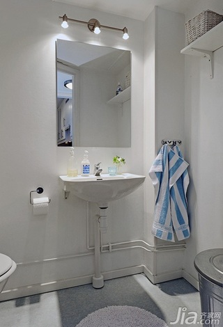 北欧风格复式经济型140平米以上卫生间洗手台效果图