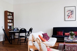 北欧风格公寓富裕型80平米客厅餐桌图片