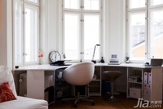 北欧风格公寓富裕型80平米工作区书桌效果图