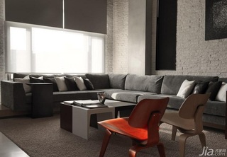 简约风格复式简洁富裕型客厅沙发背景墙沙发图片
