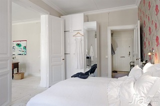 北欧风格公寓白色经济型70平米卧室衣柜定做