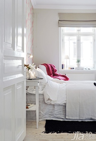 北欧风格公寓经济型70平米卧室床效果图