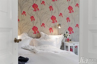 北欧风格公寓经济型70平米卧室壁纸图片