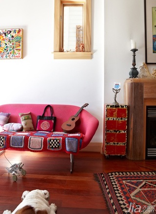 混搭风格复式富裕型客厅沙发图片