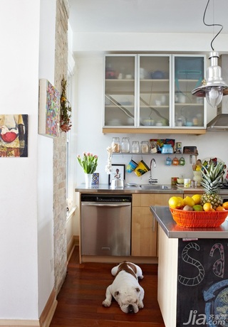 混搭风格复式富裕型厨房橱柜设计图纸