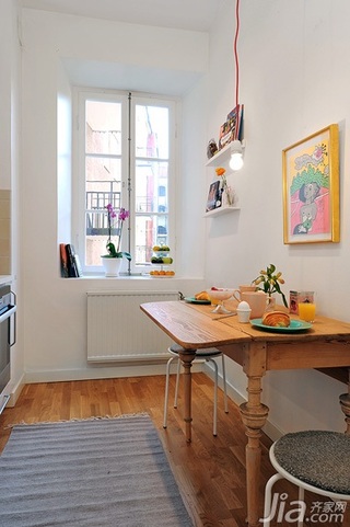 简约风格公寓经济型60平米厨房餐桌图片