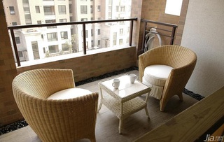 简约风格公寓富裕型阳台沙发效果图