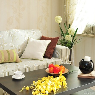 美式乡村风格复式富裕型110平米客厅沙发图片