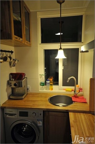 简约风格公寓原木色经济型80平米厨房橱柜定做