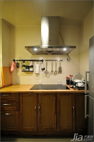 简约风格公寓原木色经济型80平米厨房橱柜订做