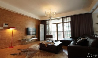 简约风格三居室简洁富裕型客厅电视背景墙沙发图片