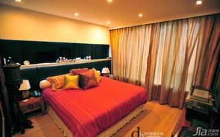 混搭风格三居室民族风富裕型卧室床图片