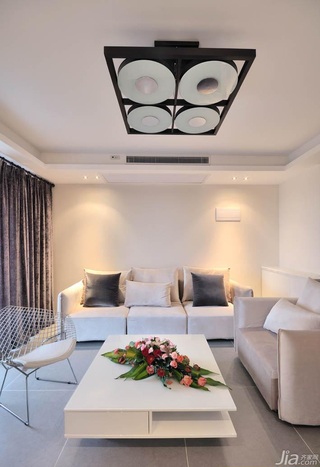 简约风格三居室简洁富裕型客厅沙发效果图