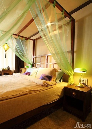 中式风格公寓卧室床图片