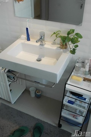 日式风格公寓经济型80平米卫生间洗手台图片