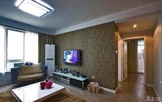 简约风格二居室简洁富裕型客厅电视背景墙沙发图片