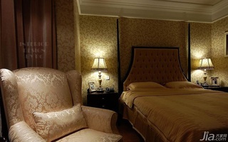 简欧风格三居室简洁富裕型卧室床图片