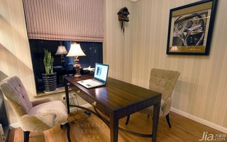 简欧风格三居室简洁富裕型书房书桌图片