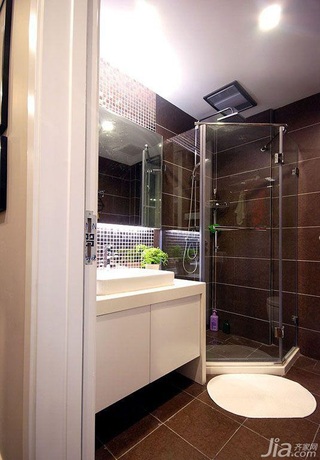 简约风格二居室简洁富裕型卫生间洗手台婚房家居图片