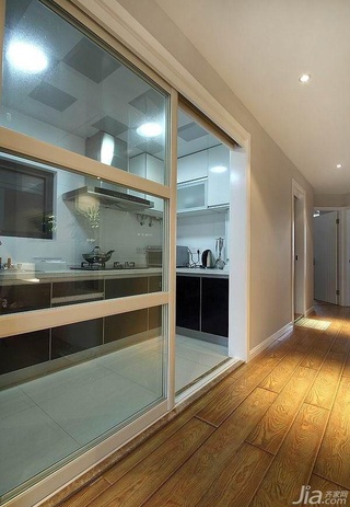 简约风格二居室简洁黑白富裕型厨房橱柜设计