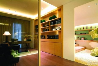 简约风格二居室简洁富裕型110平米书房书桌图片