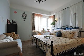 混搭风格公寓舒适经济型120平米卧室床图片