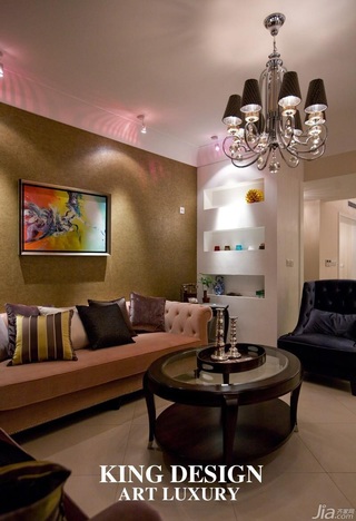 新古典风格二居室富裕型客厅沙发效果图