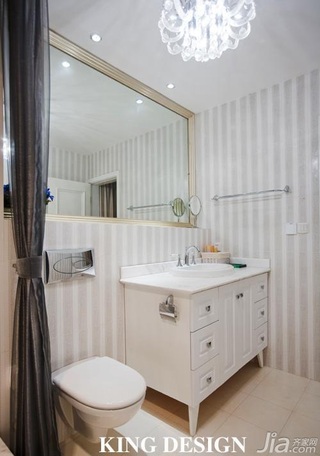 新古典风格二居室白色富裕型卫生间洗手台效果图