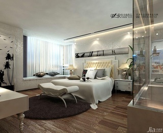 简约风格公寓富裕型卧室飘窗床图片