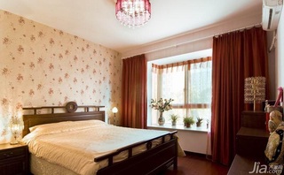 新古典风格富裕型卧室飘窗床效果图