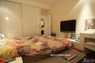 简约风格公寓富裕型80平米卧室床效果图
