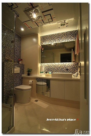 简约风格公寓富裕型80平米卫生间洗手台图片