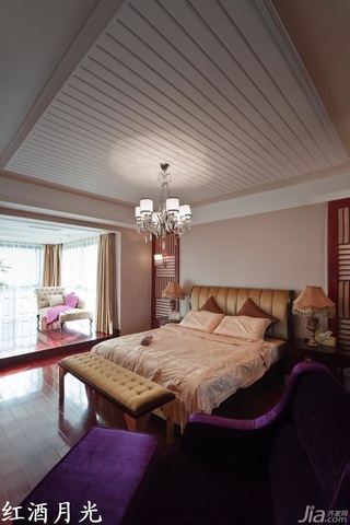 新古典风格公寓富裕型卧室吊顶床图片