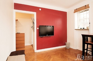 简约风格公寓经济型客厅电视背景墙装修图片