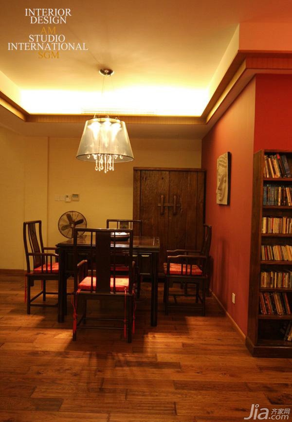 复式装修,简约风格,富裕型装修,餐桌,餐厅,灯具,现代简约风格