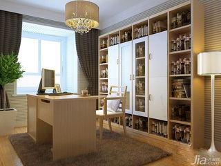 简约风格公寓富裕型100平米书房书桌图片