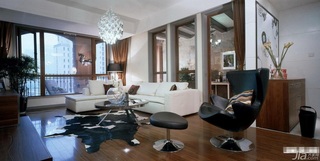 混搭风格三居室简洁富裕型客厅沙发图片