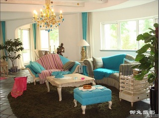 混搭风格三居室乐活富裕型客厅沙发图片